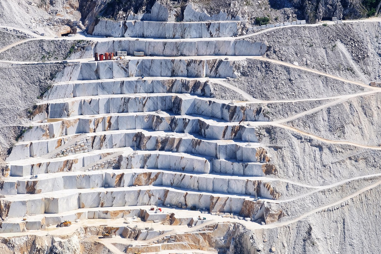 tuscany, quarry, marble, apuan, nature, carrara, alps, mountain, italy
